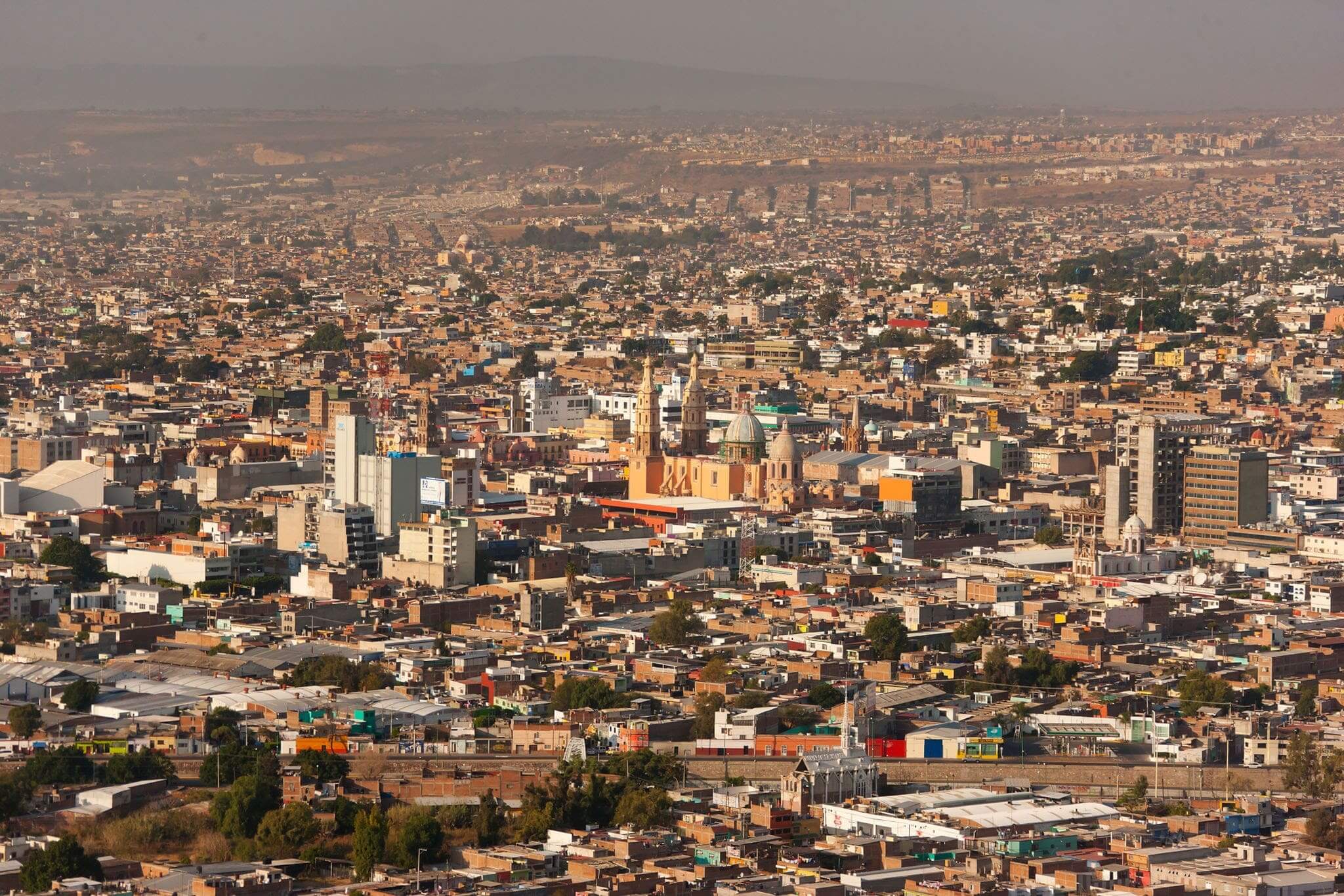 Vista aérea de León, Guanajuato, donde se encuentran diversos desarrollos inmobiliarios