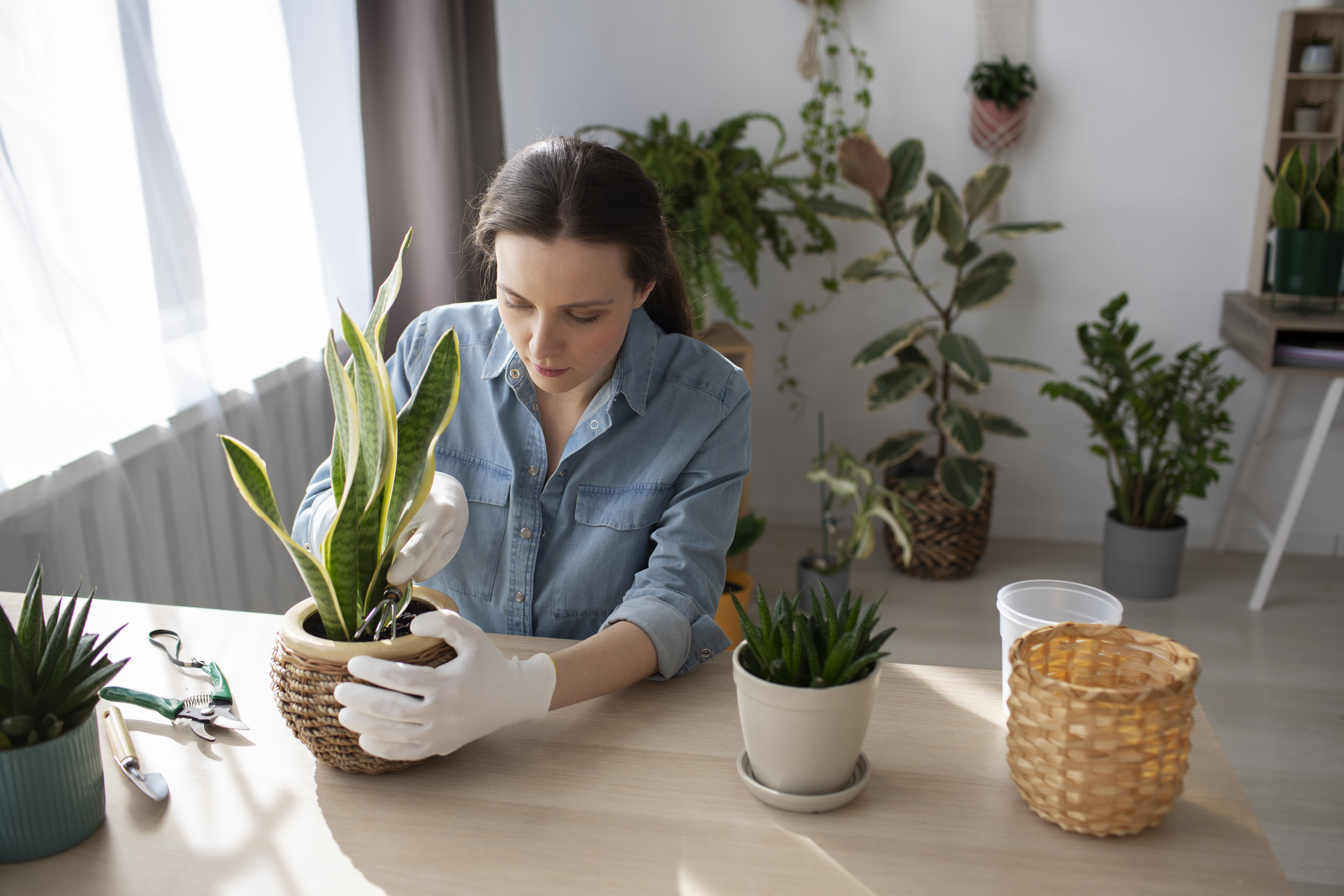 medium-shot-woman-with-plant-home
