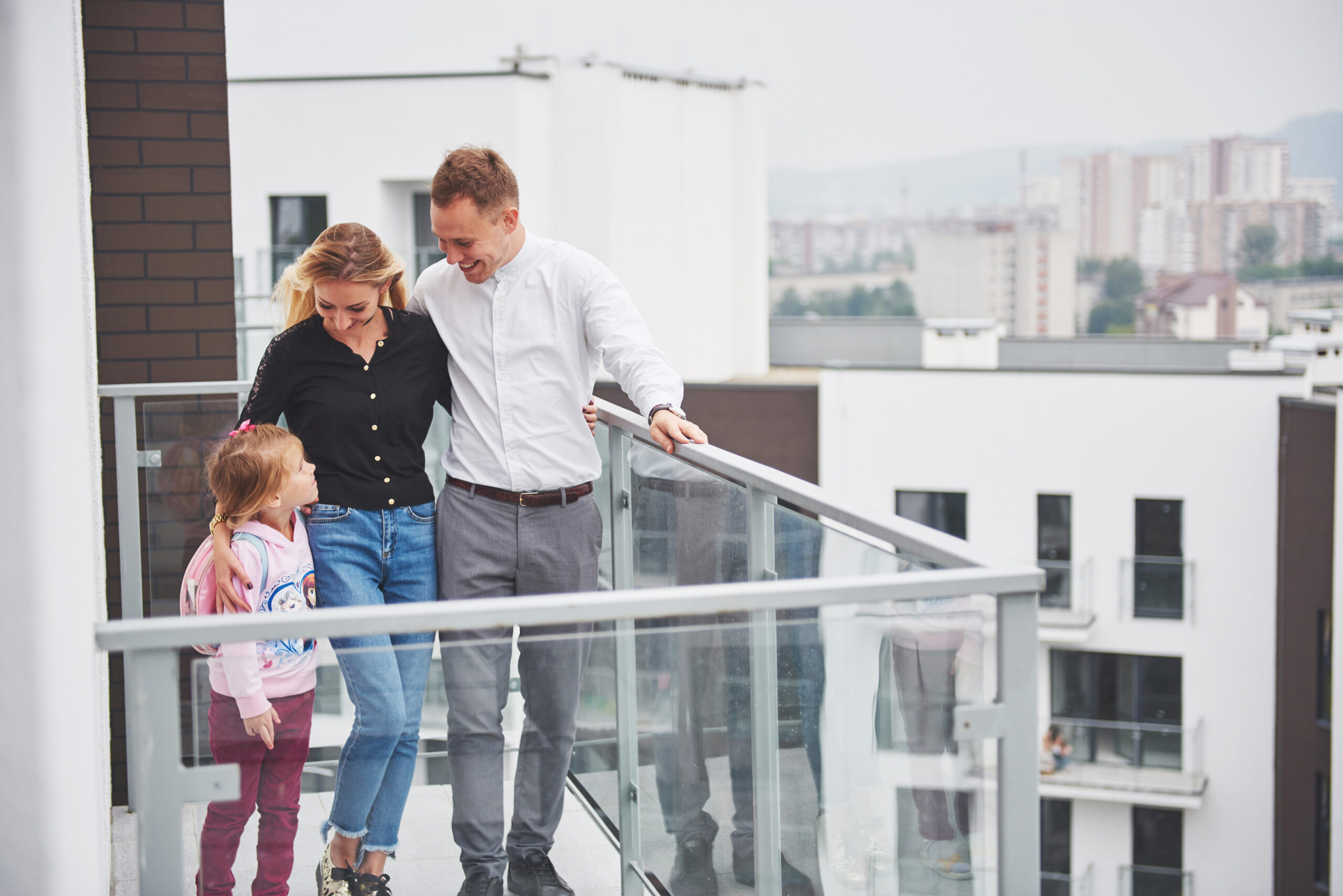 The young family chooses new housing