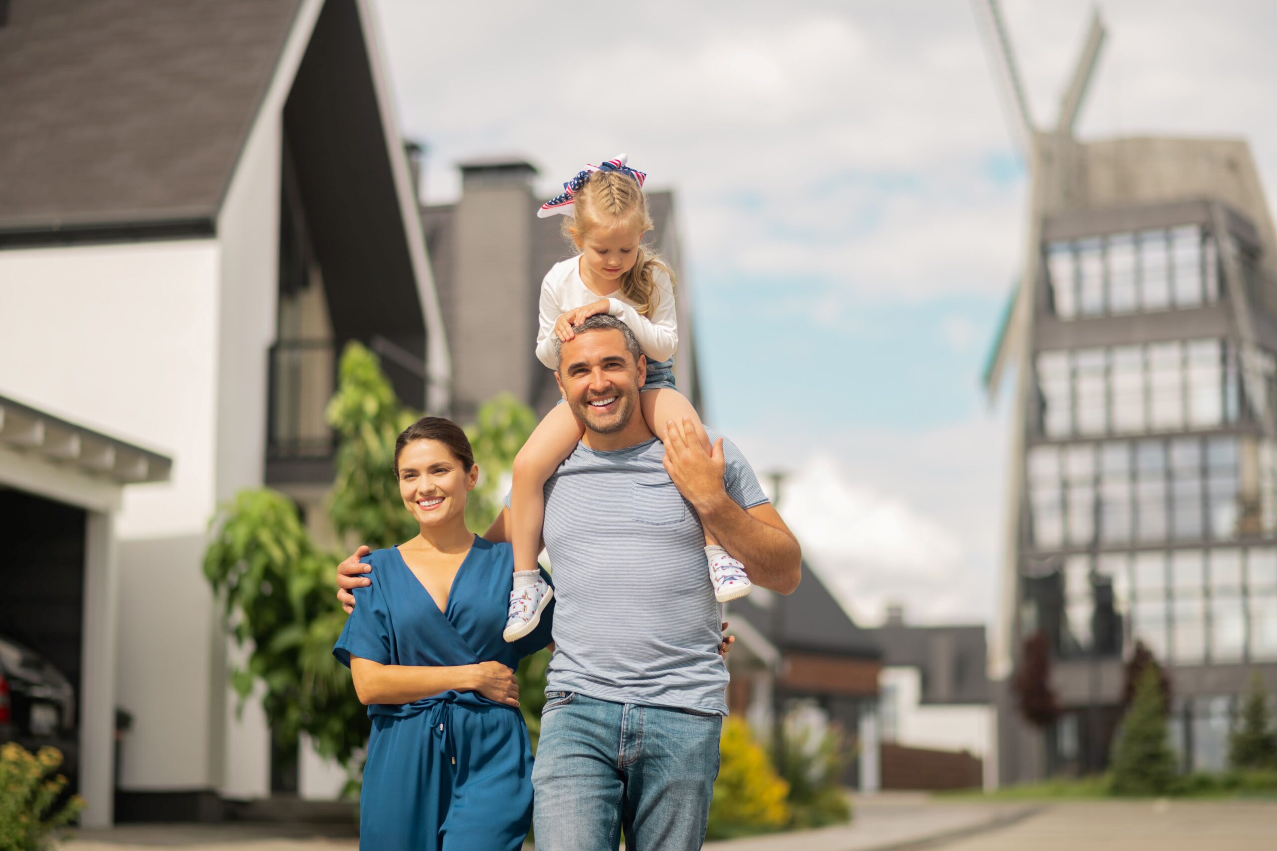 having-family-walk-lovely-cute-daughter-sitting-neck-father-while-having-family-walk