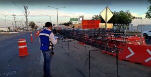 Obra en construcción del paso deprimido en la salida norte de Culiacán, Sinaloa