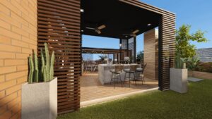 terraza-con-zona-chill-out-y-jacuzzi-con-pergolas-y-plantas